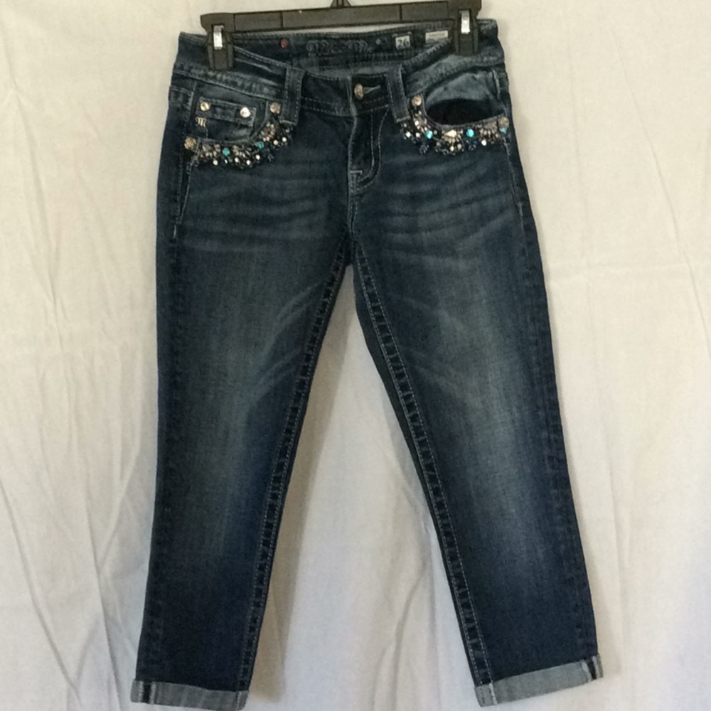 Miss me crop skinny jeans